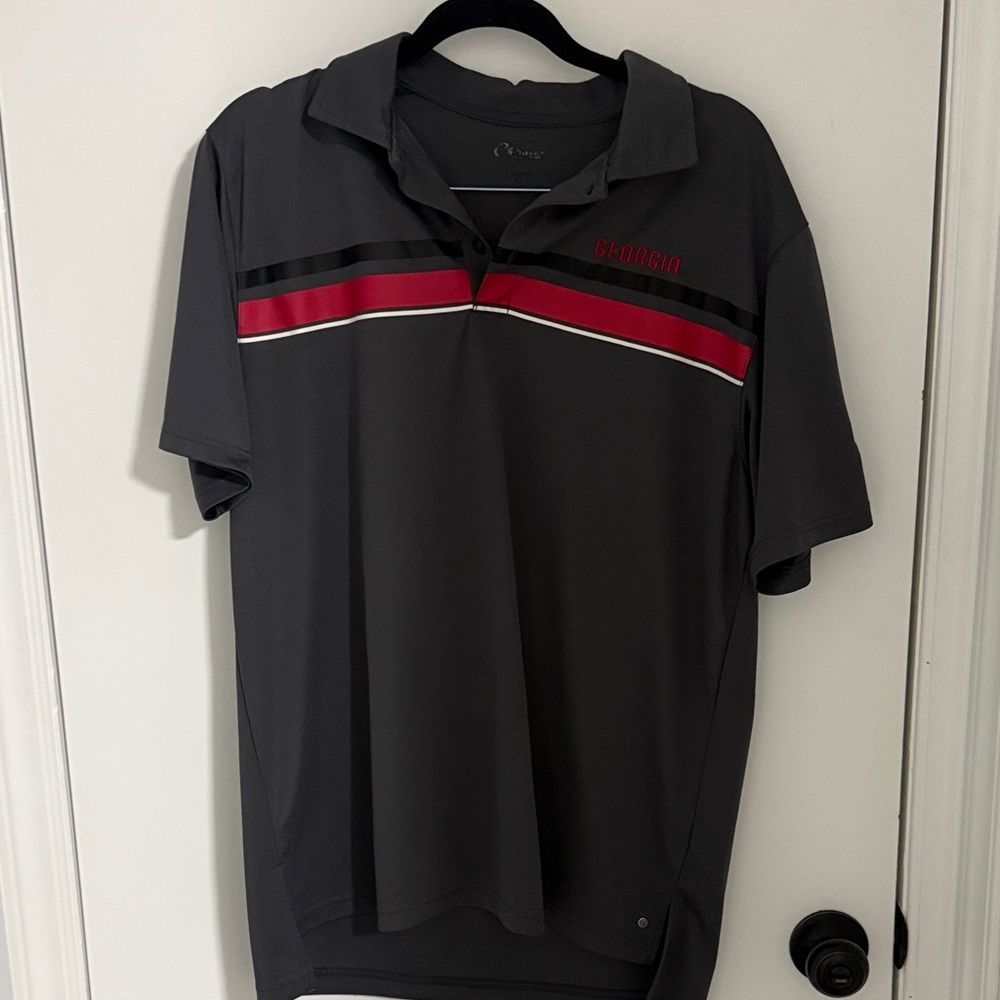 Gray and Red GEORGIA Men's Polo Shirt